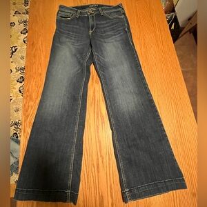 Women's Ariat Denim Perfect Rise Trouser Maggie Wide Jeans Size 30R
